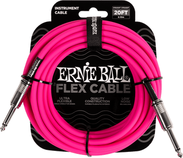 Cabos de Instrumento Flex Jack/jack 6M Rosa