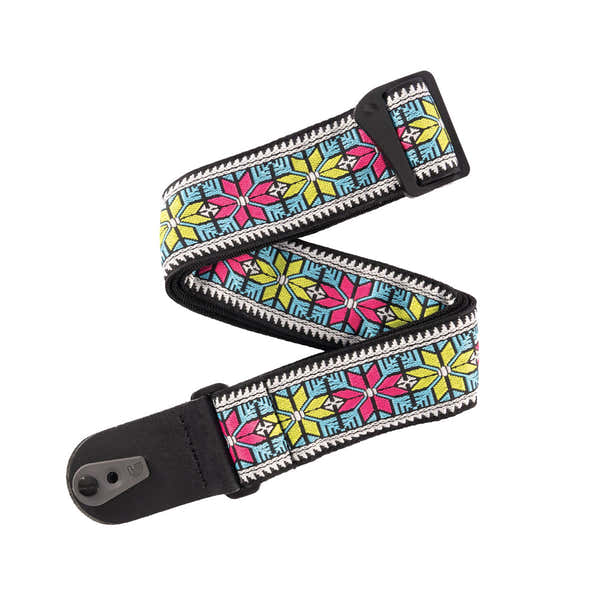 D'ADDARIO Pad Lock Correia entrançada para guitarra Parallel Flowers