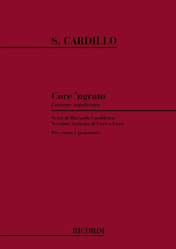 CARDILLO S. - CORE 'NGRATO - SOPRANO ET TENOR