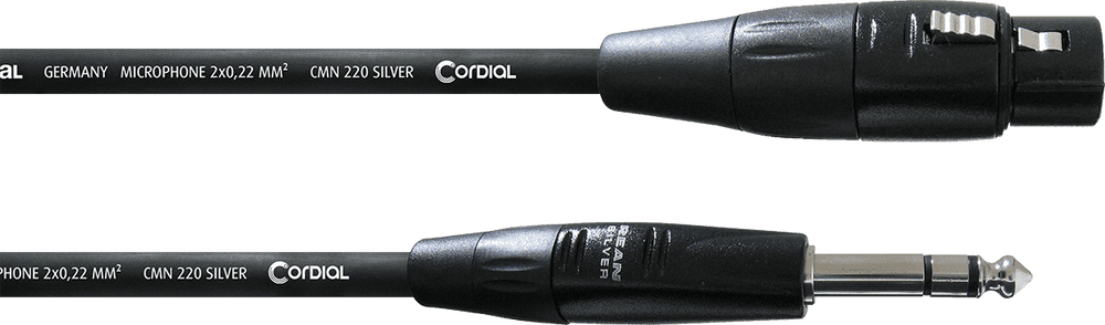 Cordial Cabo de Áudio XLR Fêmea/jack Estéreo 3 M