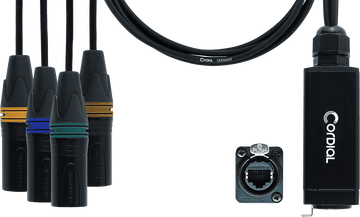 ADAPTADOR DMX - RJ45 4 XLR MACHO 5 PINOS 70 CM