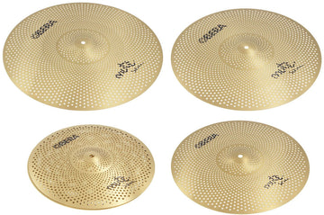 Mute 4x Silent Cymbals Set - 14" 16" 18" 20" - Brass Finish