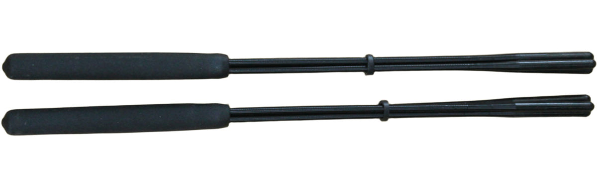 Baqueta de tamborim 3 fios abertos preta, 36cm - dura