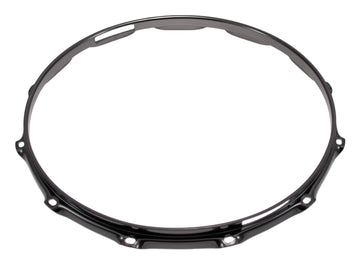 H23-14-12S-BK - 14" 12 HOLES SNARE SIDE BLACK 2.3MM SUPER TRIPLE FLANGE DRUM HOOP