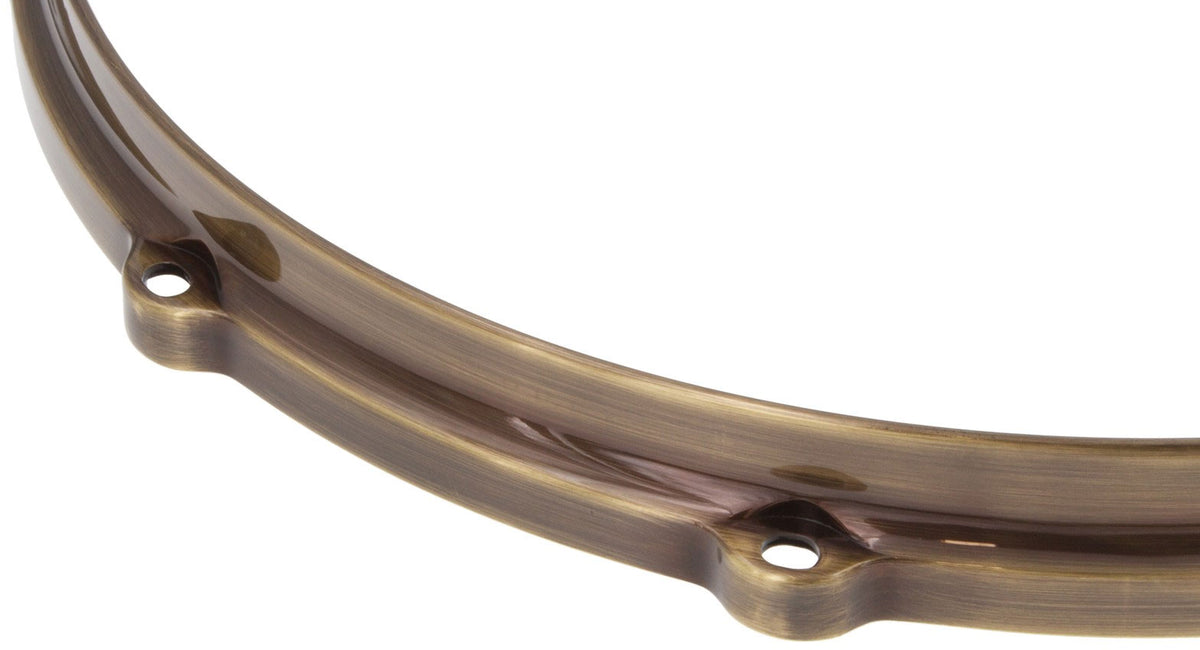 Hdc3-10-6Vbb 10" 6 Holes Black 3Mm Die Cast Drum Hoop Vintage Brushed Brass