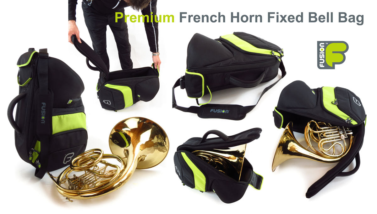 Premium Black/Green Horn (Fixed Bell) Case