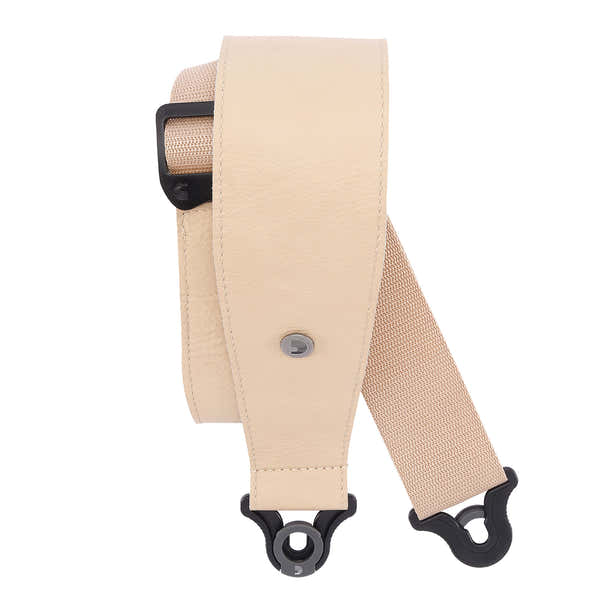 D'ADDARIO COMFORT LEATHER AUTO LOCK GUITAR STRAP TAN