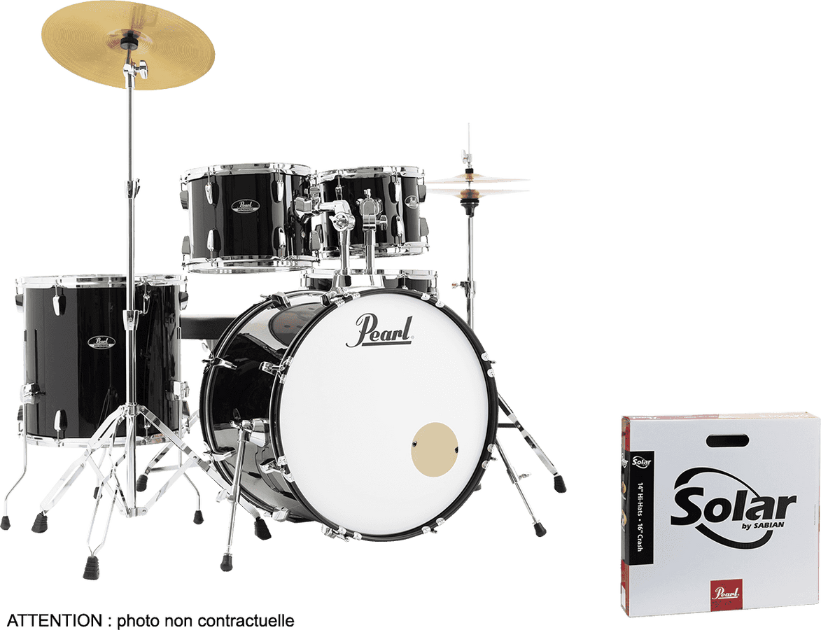 ROADSHOW STAGE 22 JET BLACK + SOLAR CYMBALS