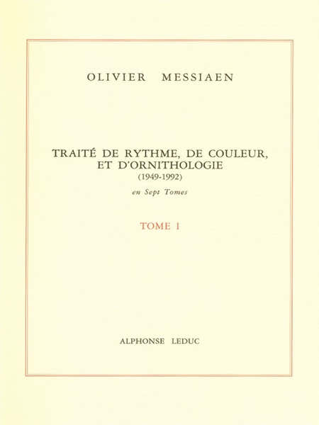 Traité de Rythme de Couleur et d'Ornithologie