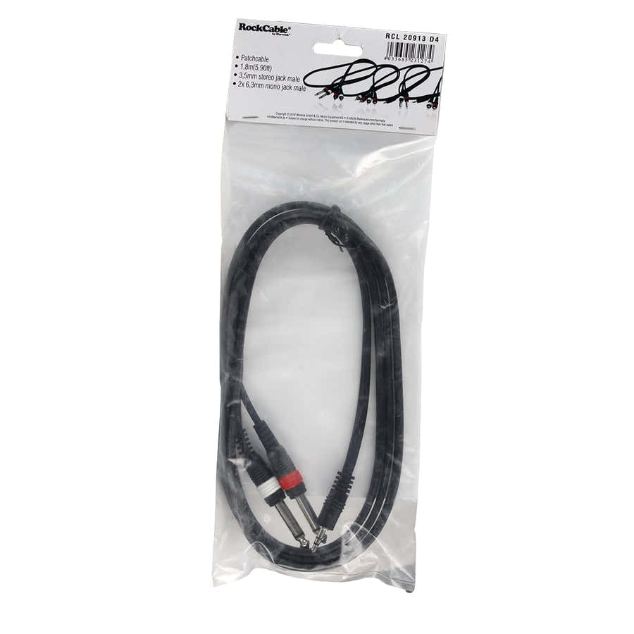 STEREO JACK MALE 2 X MONO JACK MALE