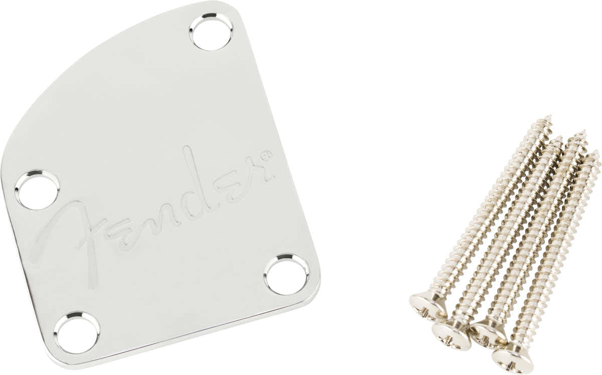 Placa Deluxe contornada do braço de 4 parafusos com logótipo (cromado)
