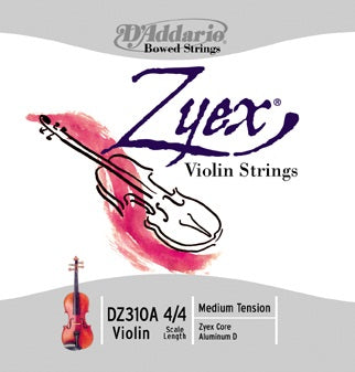 10 PACK ZYEX VIOLIN STRING SET 3/4 SCALE MEDIUM TENSION
