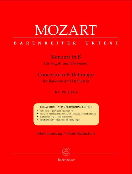 Moz W.A. - Concerto En Sib Majeur Kv 191 - Basson Piano