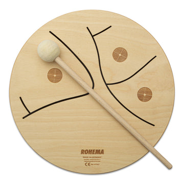 3-TONE 24CM WOODEN TOM + 1 BEATER - 3+