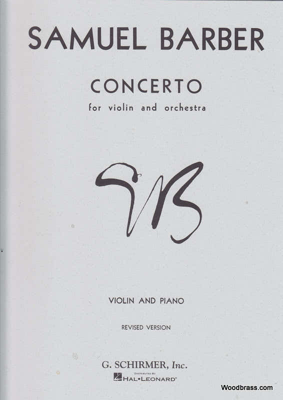 Schir Barber S. - Concerto para violino e orquestra - Violino Piano