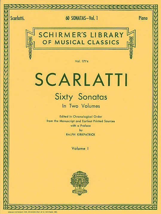 DOMENICO SCARLATTI SIXTY SONATAS VOLUME ONE - HARPSICHORD