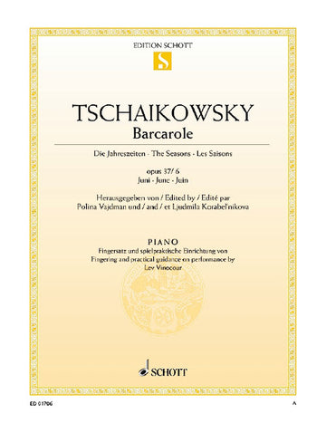 TCHAIKOVSKY PETER ILJITSCH - THE SEASONS OP. 37/2 - PIANO