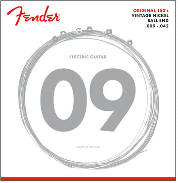 ORIGINAL 150 GUITAR STRINGS PURE NICKEL WOUND BALL END 150L .009-.042 GAUGES (6)