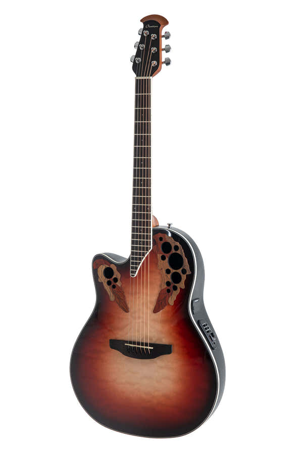 E-Acoustic Guitar Celebrity Elite Plus Mid Cutaway Lefthand Ruby Burst