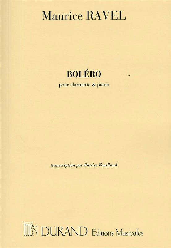 RAVEL M. - BOLERO - CLARINETE E PIANO