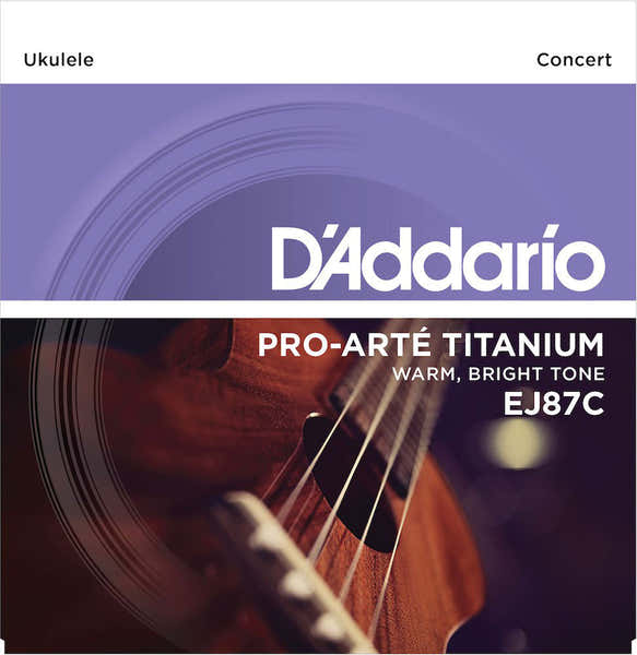 EJ87c Titânio Ukulele Cordas Concerto