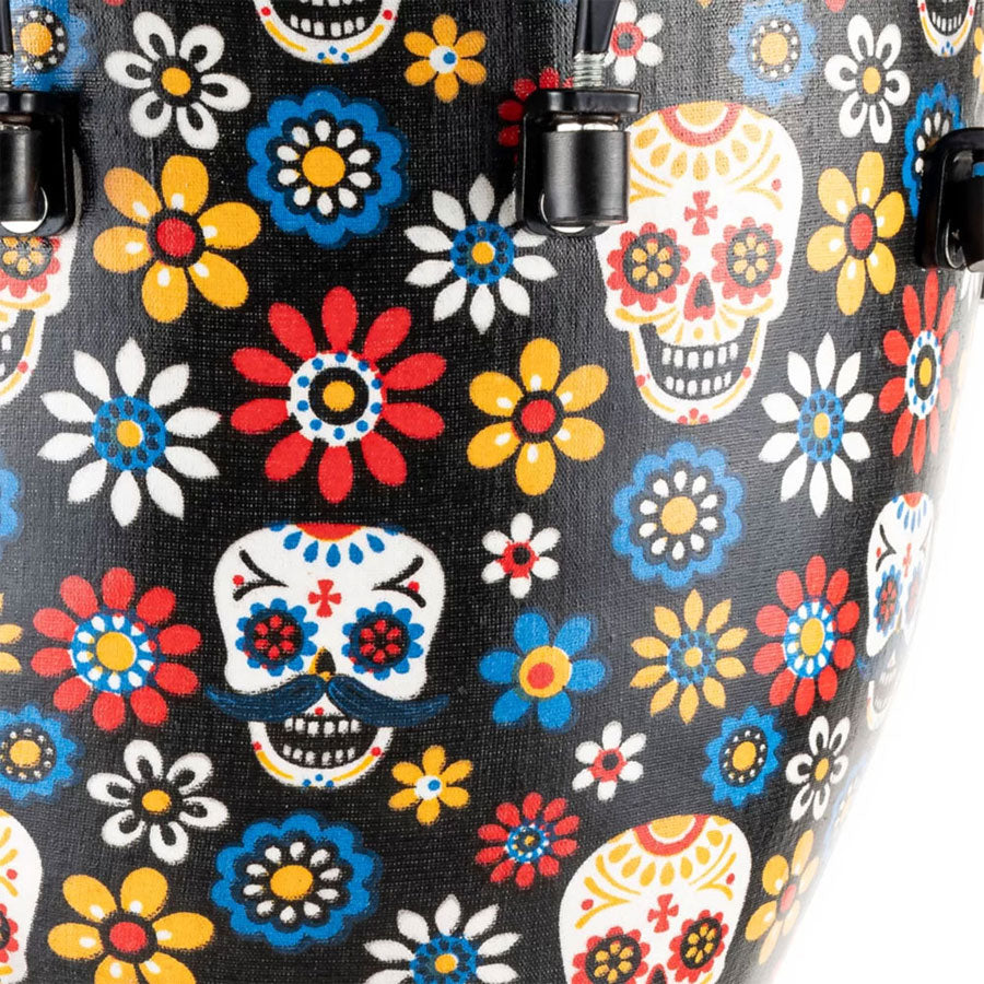 PERCUSSION 10" ALPINE SERIES DJEMBE SYNTHETIC HEAD DAY OF THE DEAD