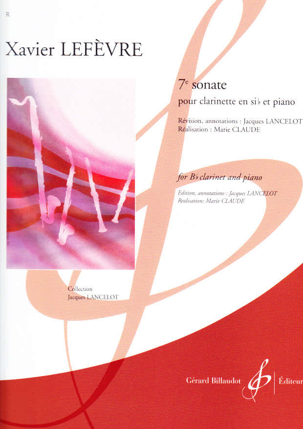 Lefevre Xavier - Sonate N° 7 - Clarinette Sib Piano
