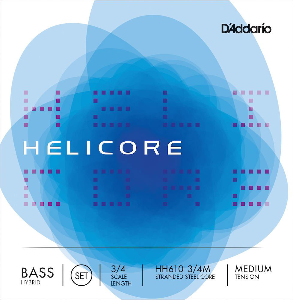 D'ADDARIO 3/4 HELICORE HYBRID BASS STRING SET SCALE MEDIUM TENSION