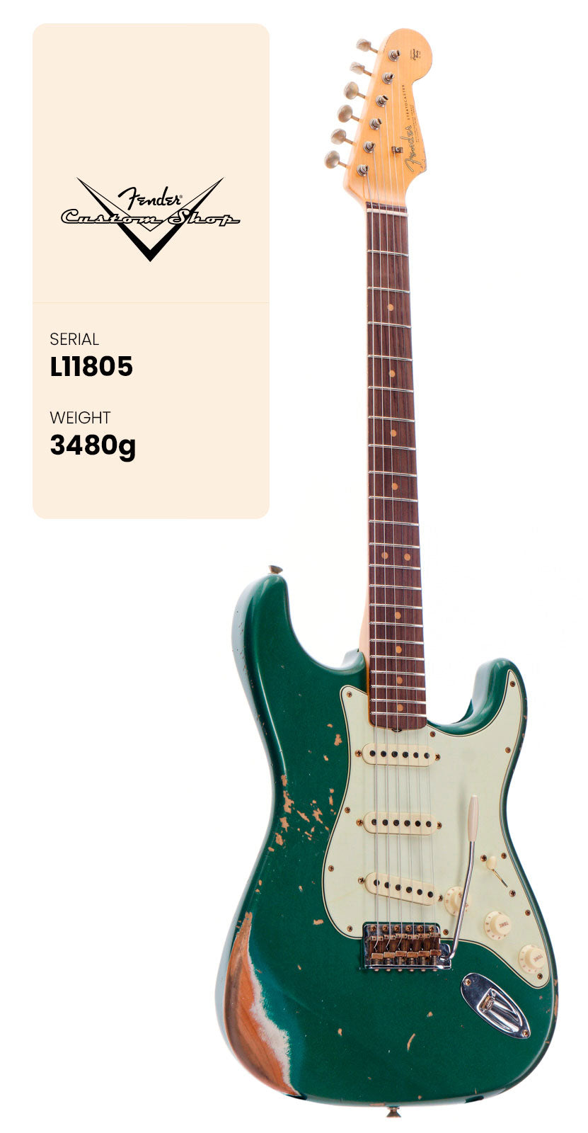Stratocaster L-Series Ltd Heavy Relic Aged Sherwood Green Metallic
