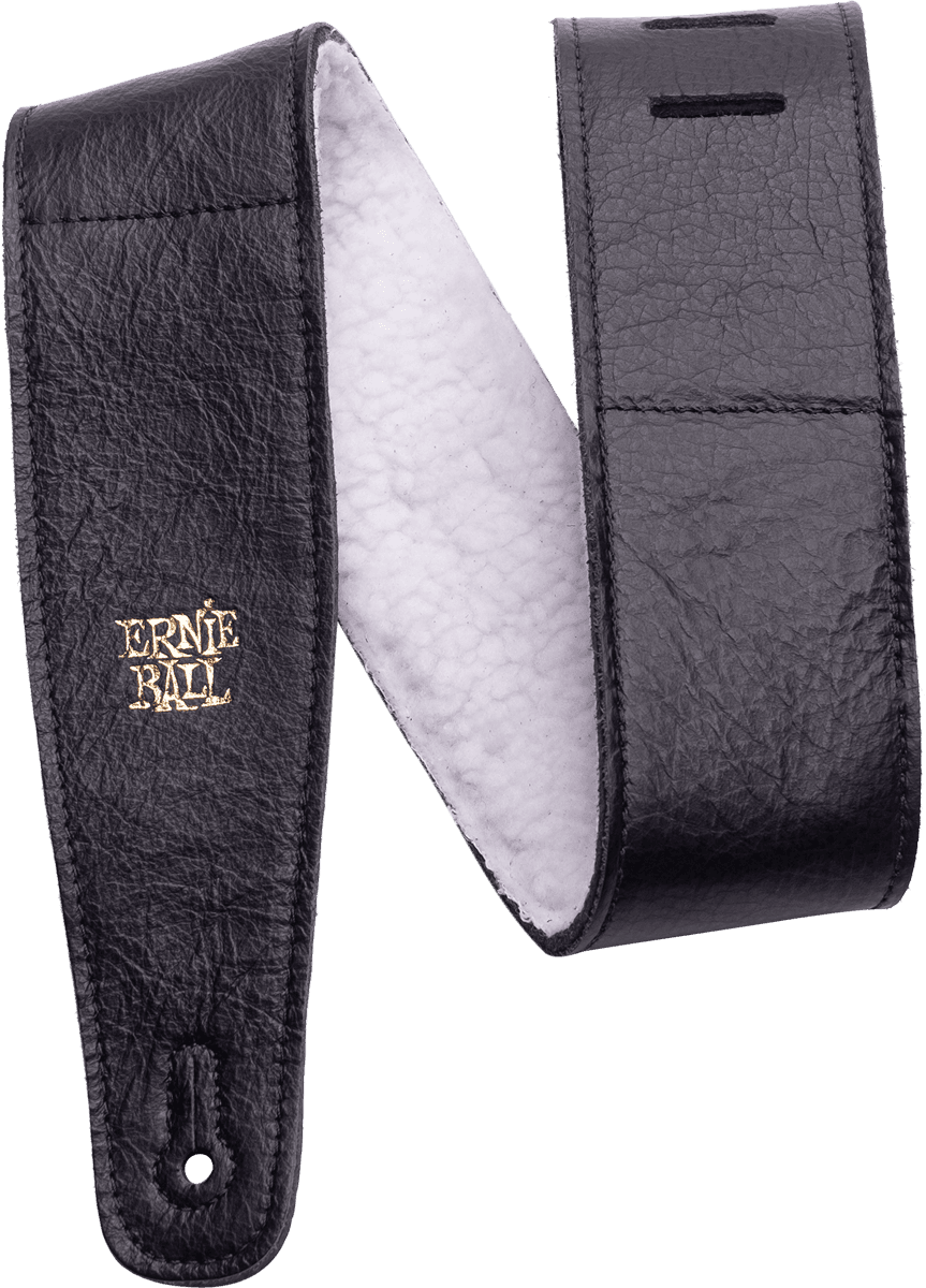 Ernie Ball BLACK ADJUSTABLE COMFORT STRAP ITALIAN LEATHER
