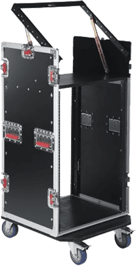 WOOD G-TOWER 10U X 16U WITH CASTERS