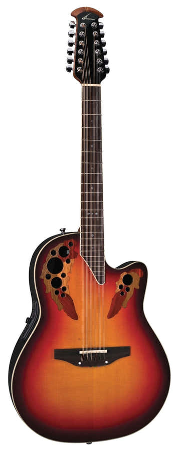 E-Acoustic Guitar Standard Elite Deep Contour Cutaway 12-String New England Burst