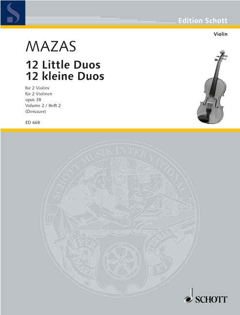 Mazas Jacques Fereol - 12 Little Duos Op. 38 Band 2 - 2 Violins