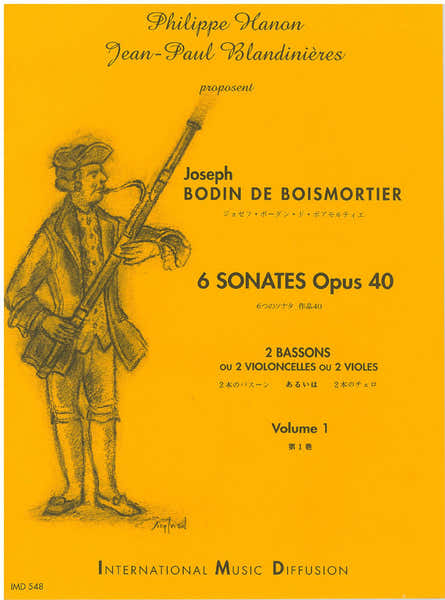 Boismortier - 6 Sonates Op 40 Vol 1 - 2 Bassons Ou 2 Cellos Ou 2 Violes