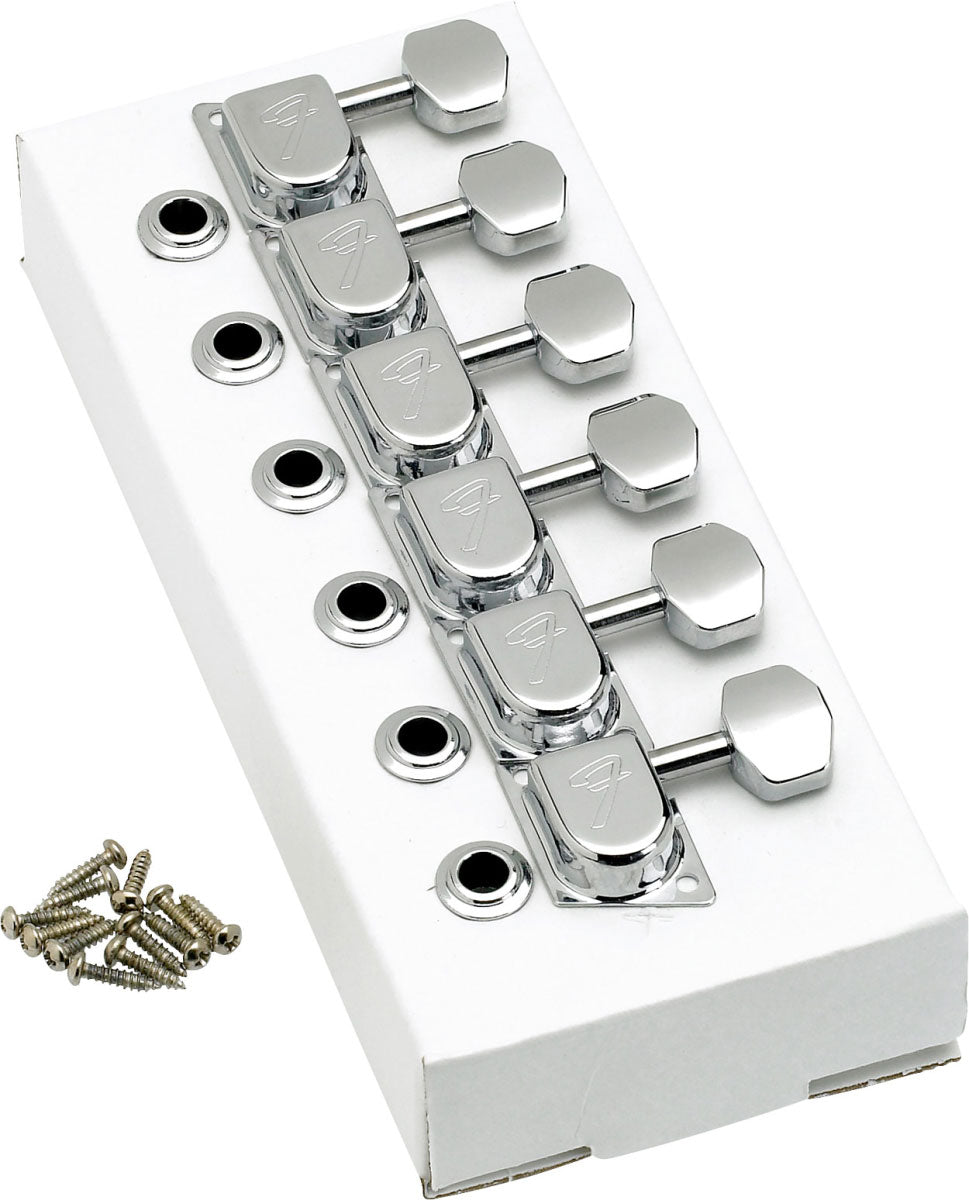 Fender 70S "F" STYLE STRATOCASTER/TELECASTER TUNING MACHINES CHROME (6)
