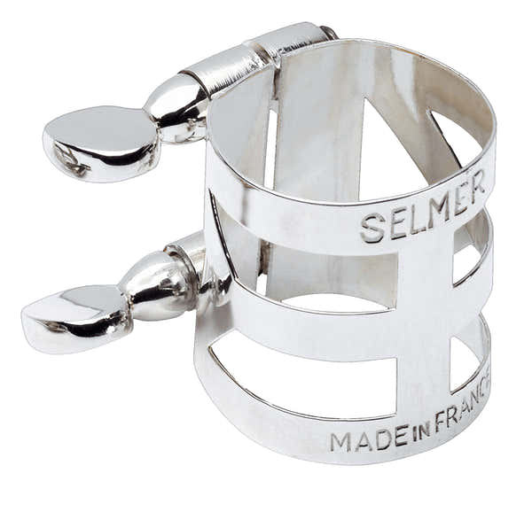 Selmer ABRAÇADEIRA DE SAXOFONE TENOR PRATEADA (BOQUILHA DE METAL)