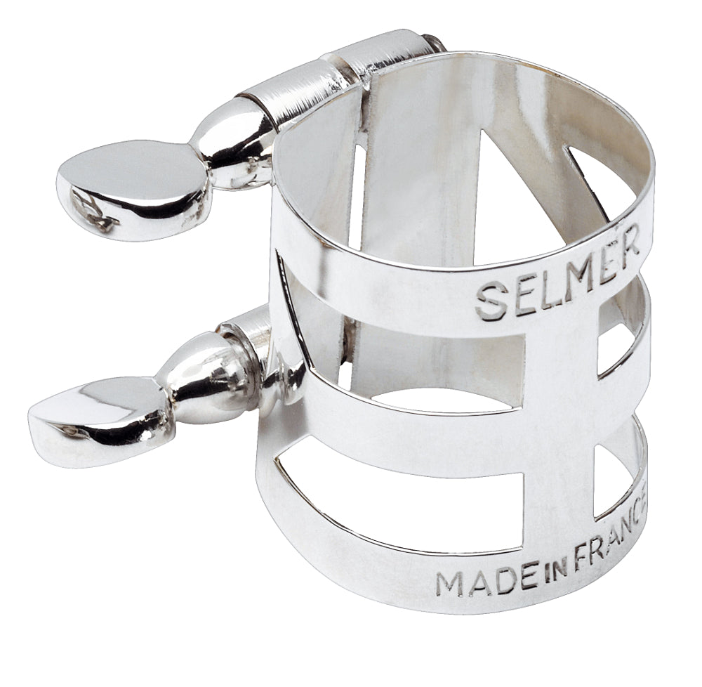 Selmer ABRAÇADEIRA DE SAXOFONE TENOR PRATEADA (BOQUILHA DE METAL)