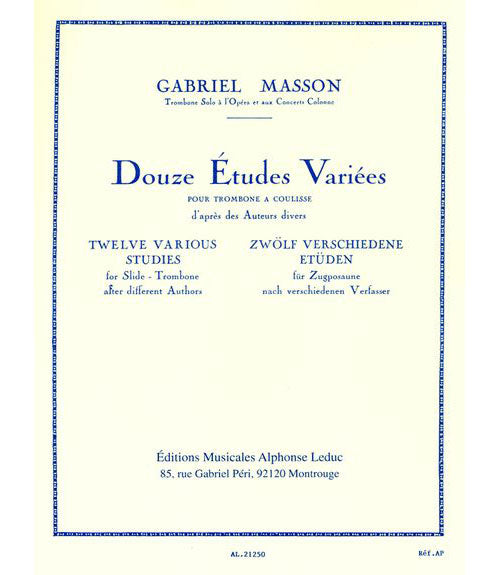 Leduc Masson G. - 12 Etudes Variees - Trombone
