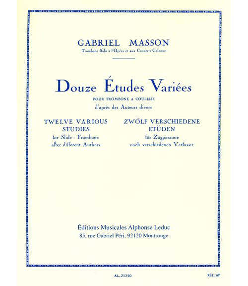 Masson G. - 12 Etudes Variees - Trombone