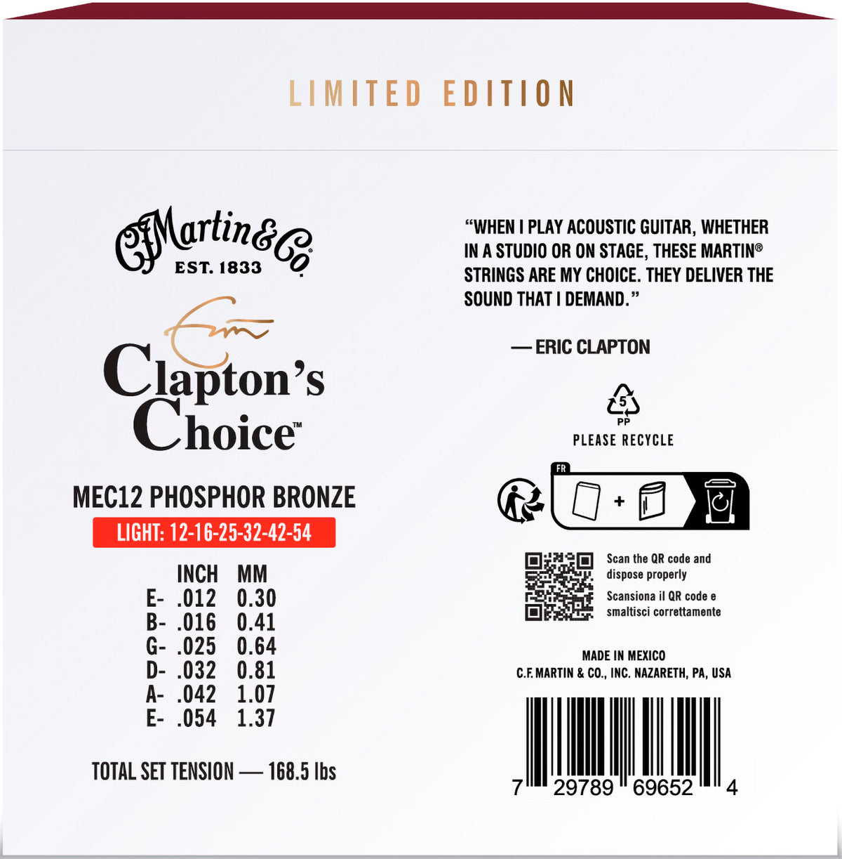 CLAPTON ACOUSTIC LIGHT 12 54 LTD