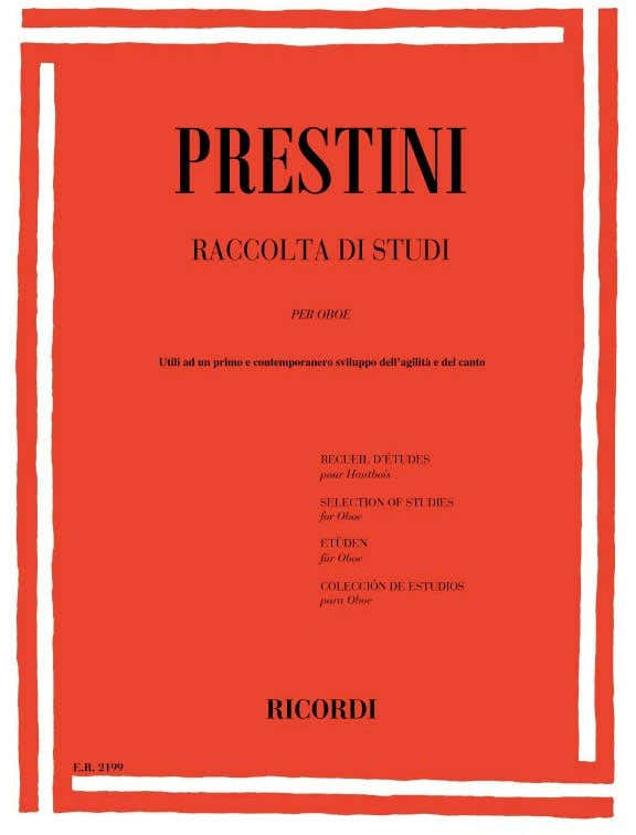 Raccolta di studi per oboe utili ad un primo e