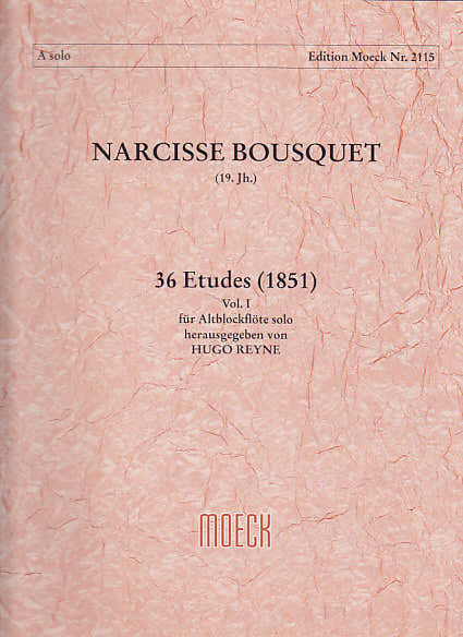 Bousquet N. - 36 Etudes (1851) Vol. 1 - Flute A Bec Alto
