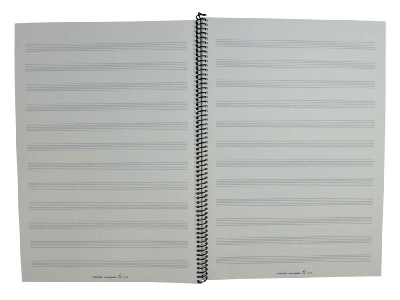 Caderno De Música 12 Pautas + Encadernação Espiral