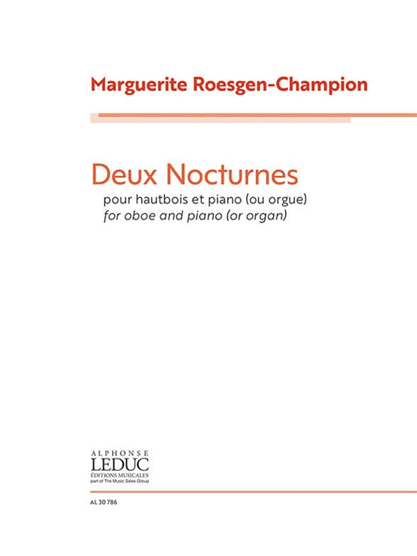 ROESGEN-champion Marguerite - Deux Nocturnes Pour Hautbois & Piano