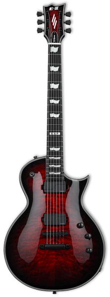 E-II Eclipse Quilted Maple Fluence Transparente Preto Cereja Sunburst
