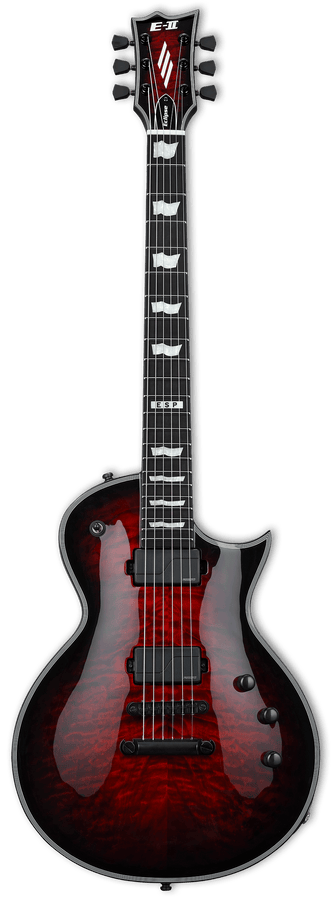 E-II Eclipse Quilted Maple Fluence Transparente Preto Cereja Sunburst