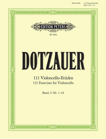 Dotzauer Friedrich - 113 Exercices Vol.1 (N° 1-34) - Violoncelo