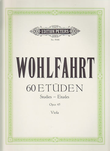 Wohlfahrt - 60 Etudes Op.45 Pour Alto