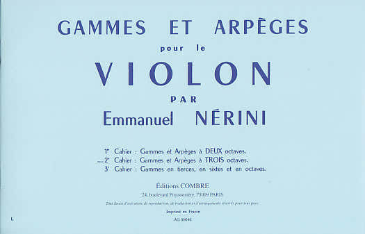 Nerini Emmanuel - Gammes et Arpeges Vol.2 - Violon