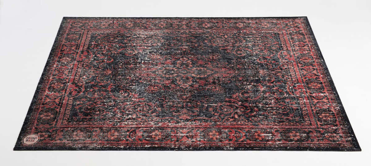 VPCLB-BLR Tapete Vintage Persian Club Series 1.63 X 1.42M Antiderrapante Preto Vermelho